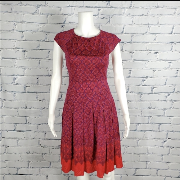 Tory Burch Sophia Cap Sleeve Silk Dress - Picture 1 of 9